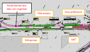 Travaux route de Sées - janvier 2023