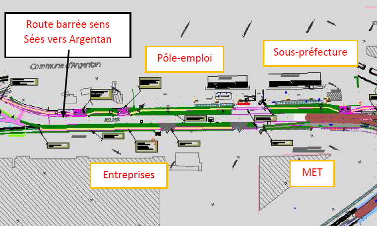 Travaux route de Sées - janvier 2023