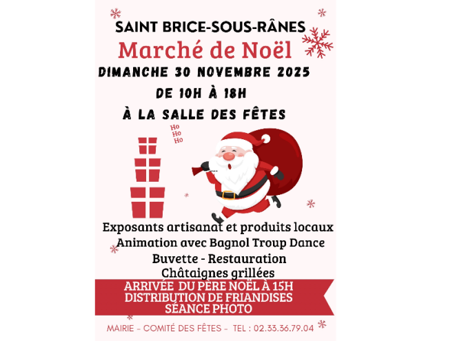 Marché de Noël Saint-Brice-sous-Rânes 6-8